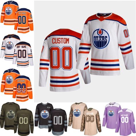 Wholesale Best Use 2021 Reverse Retro CUSTOM Edmonton Oilers Jersey Ethan Bear William Lagesson ...