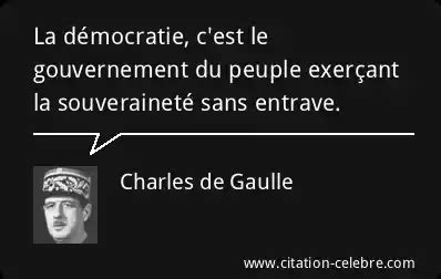 Citation Charles De Gaulle Peuple La D Mocratie C Est Le