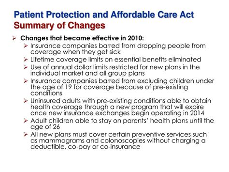 Ppt 2010 Patient Protection And Affordable Care Act What Employers