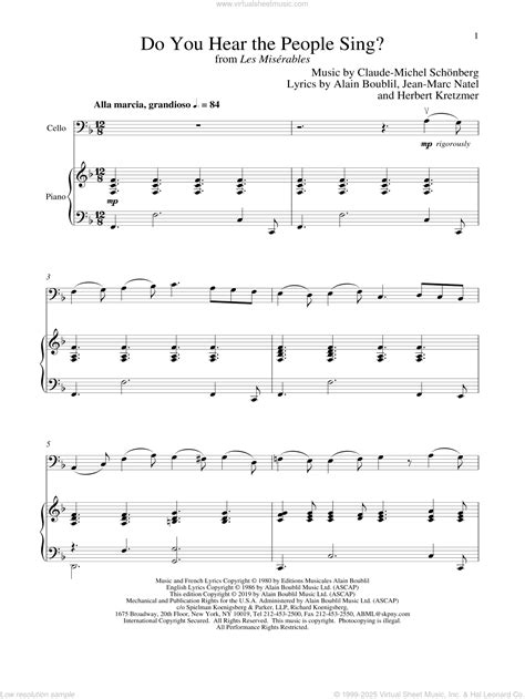 Do You Hear The People Sing Sheet Music 1