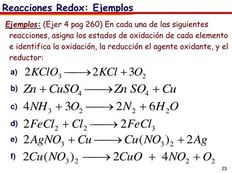 Ppt Reacciones De Transferencia De Electrones Redox Reacciones De