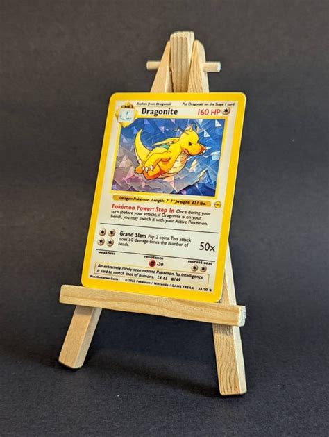 Dragonite Base Set Style Custom Pokémon Card Etsy Uk