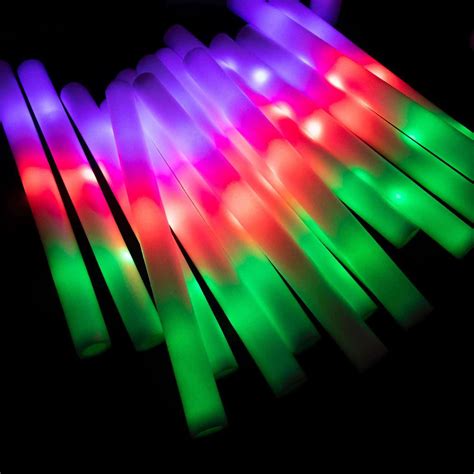 pack multicolor led foam glow sticks efavormart