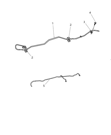 Fuel Lines Rear 2003 Dodge Durango