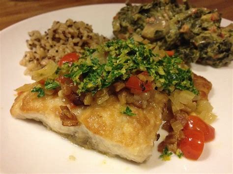 Italian recipe featuring dogfish with a sauce of tomato, fennel ...