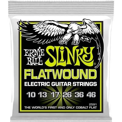 Ernie Ball Regular Slinky Flatwound Electric Guitar Strings 10 46 Target