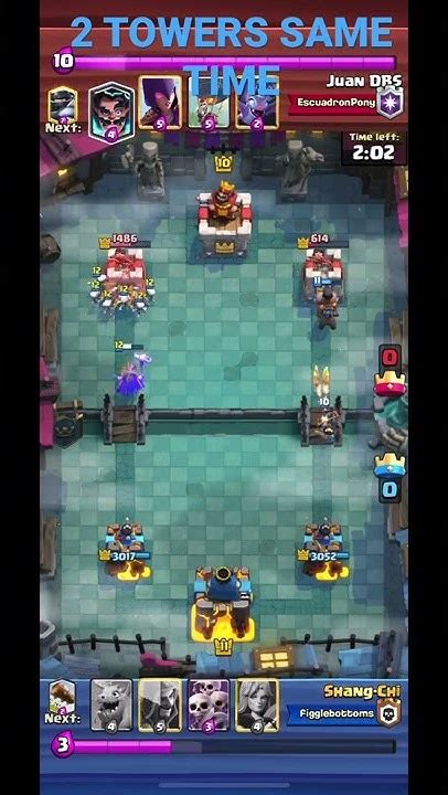 2 Towers At The Same Time Clash Royale Youtube