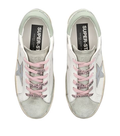 Womens Golden Goose White Leather Super Star Sneakers Harrods Uk