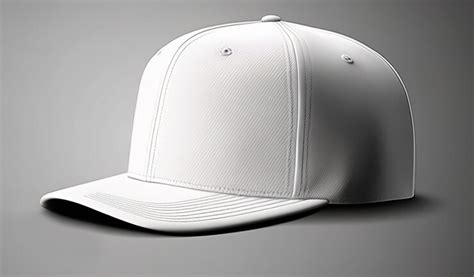 Premium Photo | Blank white snap fit hat an empty fashion template design