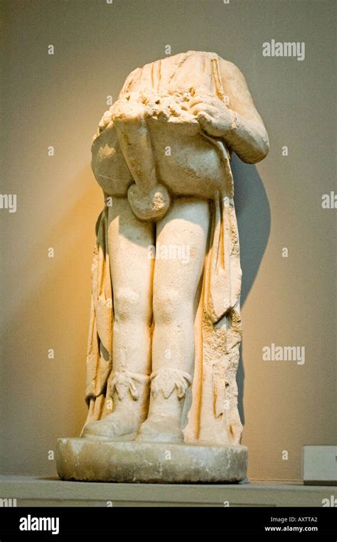 Part Of Sculpture Of God Bes Priapus Phallic God Ephesus Museum