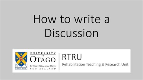 Writing A Discussion For A Research Paper Or Thesis Youtube