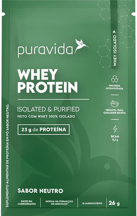 Comprar Whey Protein Isolado Neutro Sach Puravida