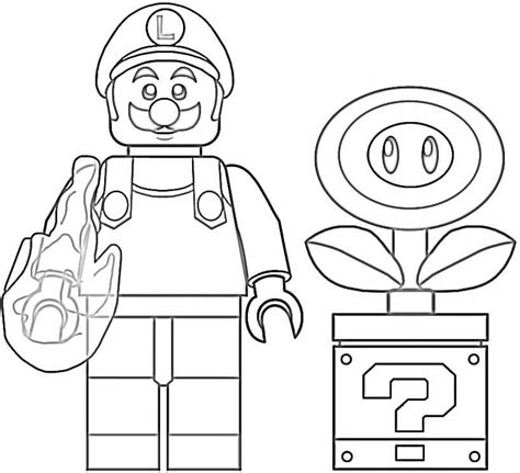 Lego Super Mario Coloring Page Printable Coloring Page For Kids