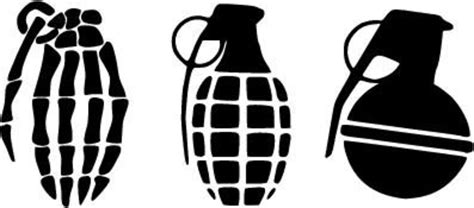 Grenades Svg Eps Dxf Cnc Plasmas Laser Cricut Silhouette Cuttable