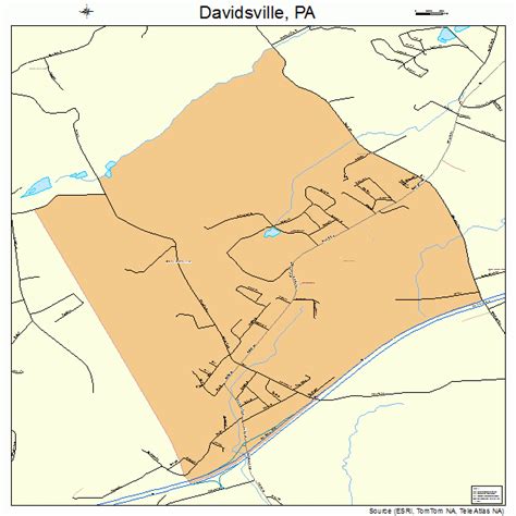 Davidsville Pennsylvania Street Map 4218312