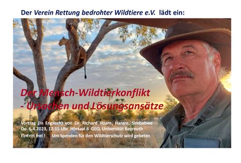 Mensch Wildtier Konflikt Rettung Bedrohter Wildtiere E V