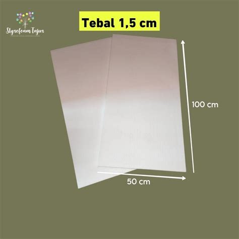 Jual 100 X 50 Tebal 1 5 Cm Papan Styrofoam Lembaran Gabus Lembaran