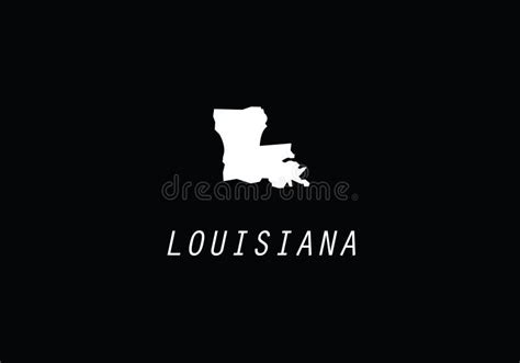 Louisiana Outline Map State Shape Usa America Borders Stock Vector