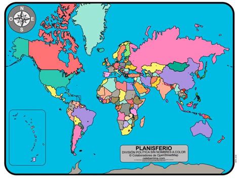 Arriba Imagen Planisferio Con Nombres Y Division Politica Hot Sex Picture