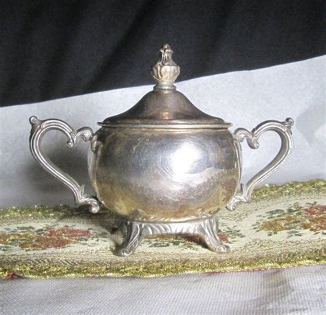 Antique Silver Sugar Bowl With Lid Antiques Antique Glass Sugar Bowl