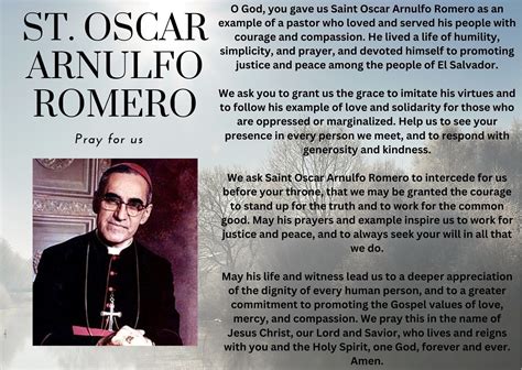 St Oscar Romero Pray For Us Prayer Card Etsy