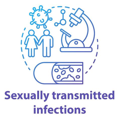 Sexually Transmitted Infections Blue Gradient Concept Icon Stis Idea Thin Line Illustration