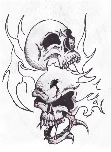 Skull On Fire Coloring Pages