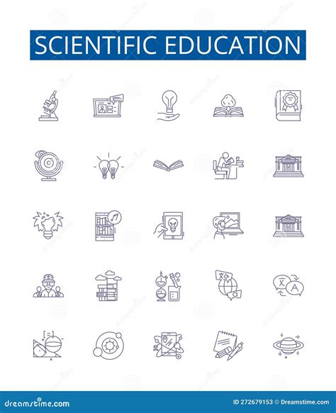 Scientific Inquiry Linear Icons Set Experimentation Observation Data