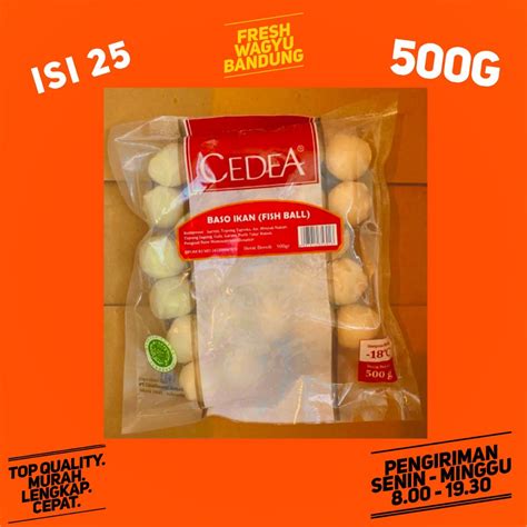 Jual CEDEA FISH BALL 500G BASO IKAN BESAR SUKI SHABU STEAMBOAT HALAL