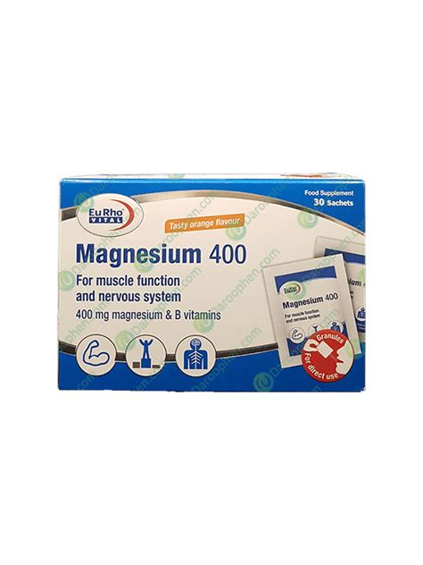 ساشه منیزیم 400 یوروویتال 30 عدد Eurho Vital Magnesium 400 30 Sachets