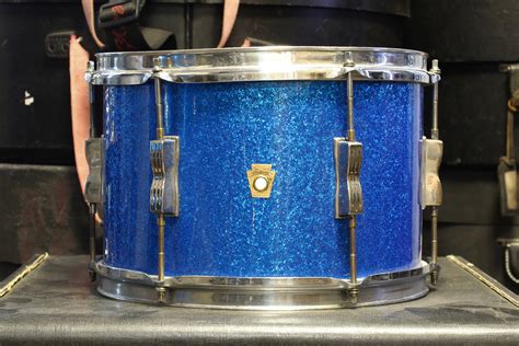 1960 S Ludwig 8 X12 Tom In Blue Sparkle Club Date Wood And Weather Drum Shop