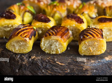 Selection Of Middle Eastern Sweets With Almonds Cashew And Pistachio