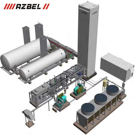 Azbel Small Air Separation Unit High Purity Liquid Oxygen Nitrogen Argon Plant For Industry