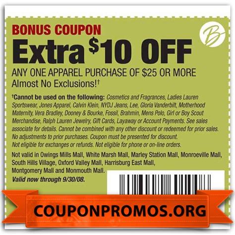 Boscov S In Store Printable Coupons