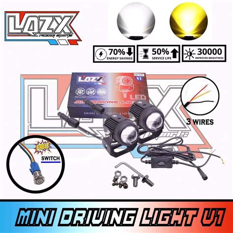 Lazx Mini Driving Light V1 4496 Free Random Halo Switch For Retail