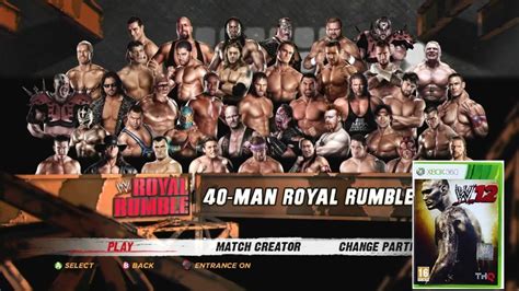 Wwe12 40 Man Royal Rumble 182 Youtube