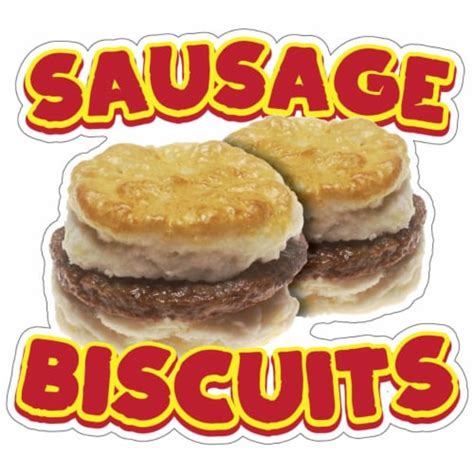 Signmission 12 In Sausage Biscuits Decal Concession Stand Food Truck