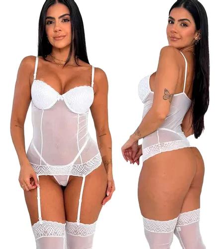 Lingerie Sexy Espartilho Sensual Completo Frete Grátis Parcelamento sem juros