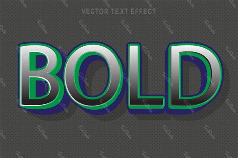 Bold 3d Font Style Effect Free Vector File