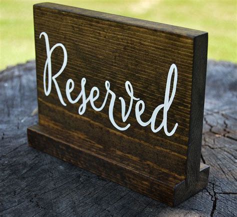 Wedding Reserved Sign Wooden Rustic Wedding By Harleycrostudio Pub