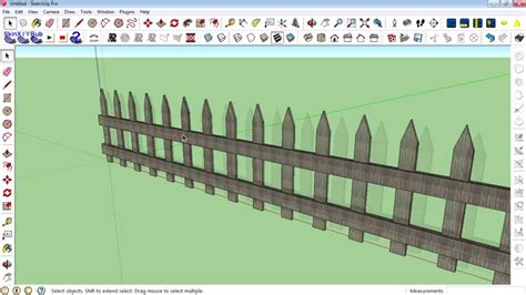 How To Create Fence In Sketchup Youtube