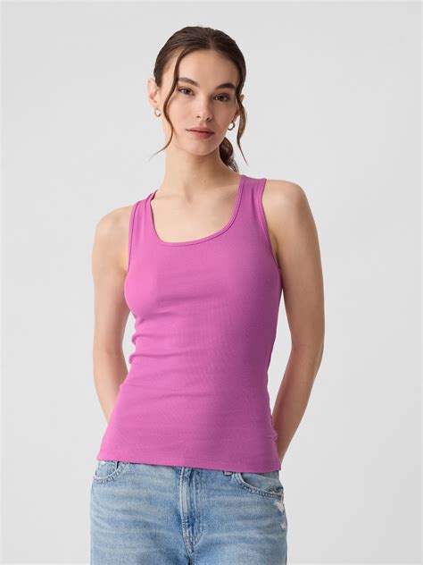 Ribbed Scoopneck Tank Top Gap Factory