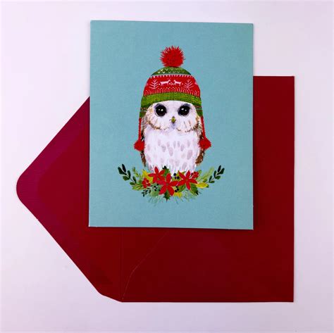 Holiday Owl Christmas Card | Papyrus | The Penguin Gallery