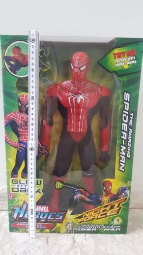 Boneco Homem aranha Articulado 35cm Spider man Som E Luz à venda em