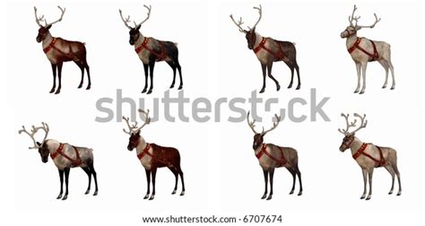 Santas Eight Reindeer Dasher Dancer Prancer Stock Illustration 6707674