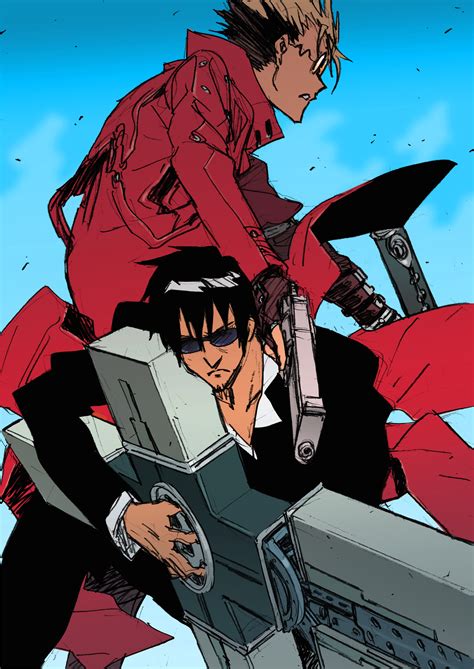 Vash The Stampede And Nicholas D Wolfwood Trigun And More Drawn By