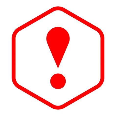 Red Square Exclamation Mark Icon Warning Sign Attention Button — Stock Vector © Ifeelgood 137196612