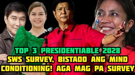 Sws Latest Survey Top 3 2028 Presidential Election Vp Sara Raffy Tulfo Lugaw Youtube