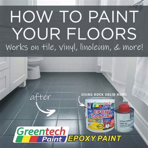 5L Epoxy Paint GREENTECH PAINT Cat Lantai 4Liter Colour 1Liter