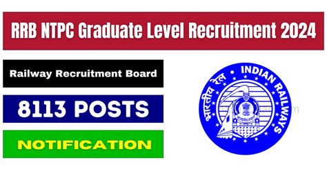 Rrb Ntpc Graduate Level Recruitment 2024 Apply For 8113 Posts